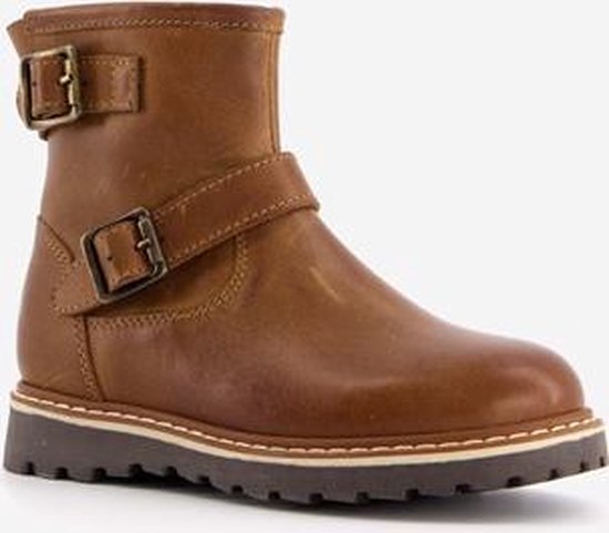 Groot leren jongens boots - Cognac - Maat 28 - Echt leer | bol.com