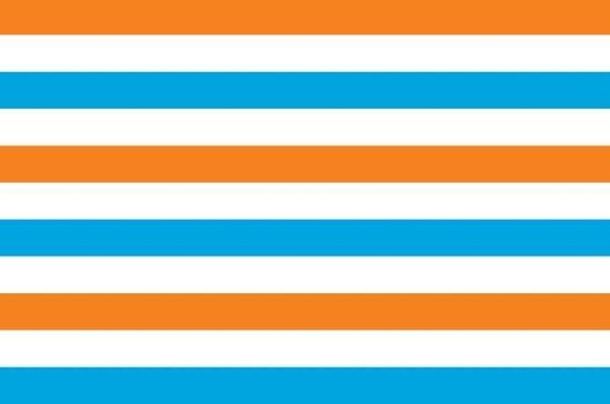 Foto: Prinsenvlag oranje wit blauw 150x225cm