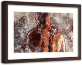 Foto in frame , Abstracte Silhouette van een man , 120x80cm ,  Multikleur , wanddecoratie , Premium print