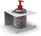 Support distributeur de savon blanc pour bouteille de savon jusqu'à 90 mm de diamètre