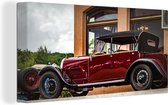 Canvas Schilderij Vintage - Bugatti - Auto - 80x40 cm - Wanddecoratie