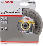 Disque diamant Bosch Best for Universal + Métal diamètre 115 x trou d'arbre 22,2 mm