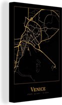 Carte de peinture sur toile - Luxe - Or - Zwart - 80x120 cm - Décoration murale