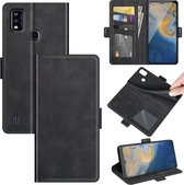 Voor ZTE Blade A51 Dual-side Magnetische Gesp Horizontale Flip Lederen Case met Houder & Kaartsleuven & Portemonnee (Zwart)