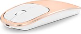 Draadloze Muis - Bluetooth Muis voor Windows, IOS & Android - Stille Muis - Oplaadbaar - Bluetooth & 2.4 GHz - Goud