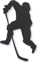 silhouette ijshockey speler zwart 54 x 64 mm 10 stuks