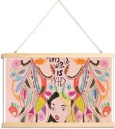 JUNIQE - Posterhanger Alice in Wonderland -40x60 /Kleurrijk