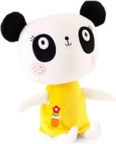 knuffelpanda junior 25 cm pluche wit/geel/zwart