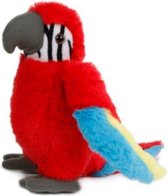 knuffel papegaai junior 23 cm pluche rood