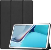 Voor Huawei MatePad 11 2020 Custer Textuur Horizontale Flip Lederen Case met Drie-opvouwbare Houder & Slaap / Wake-up Functie (Zwart)