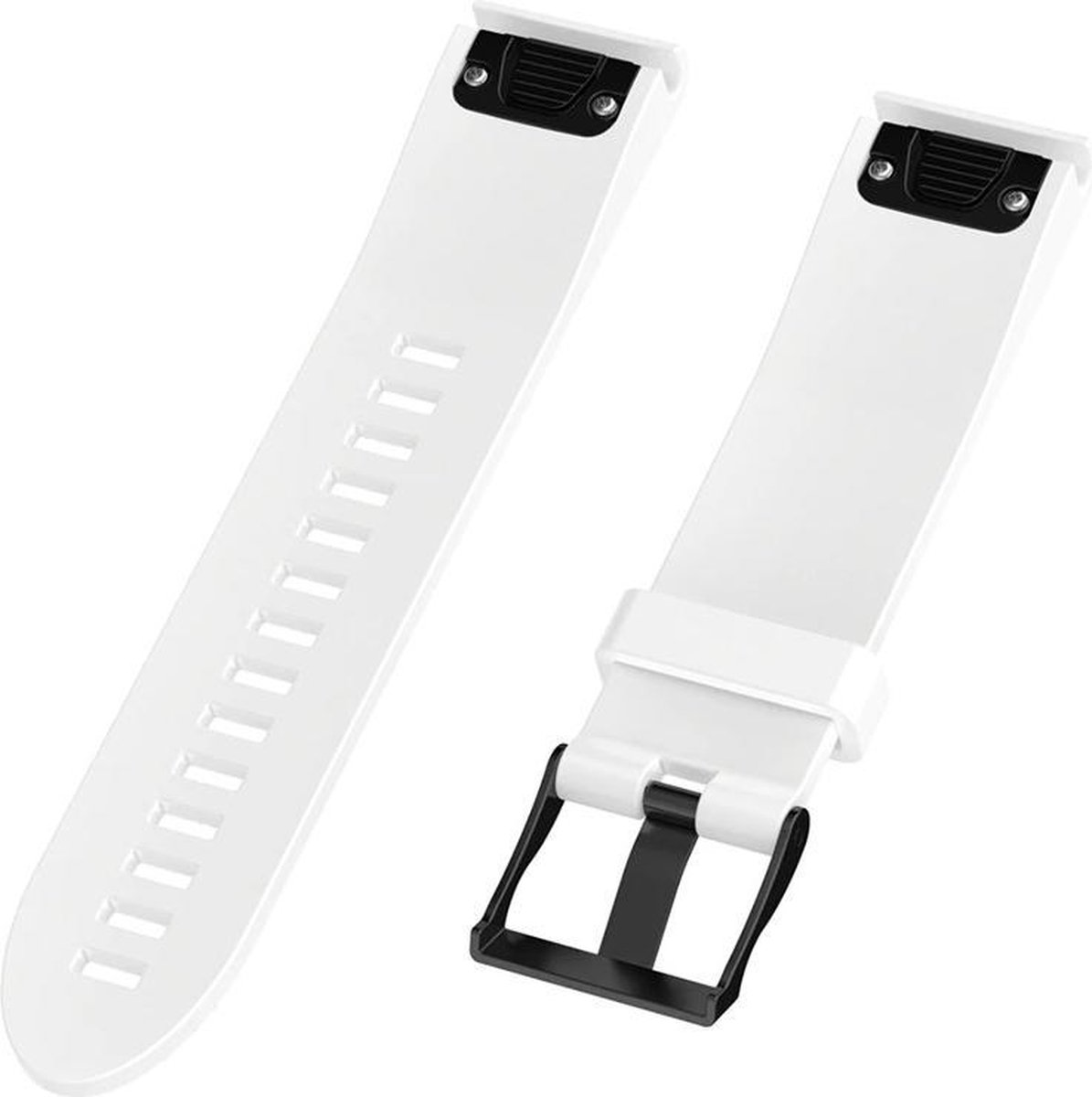 Horlogebandje Geschikt voor Garmin Fenix 5S / 5S Plus  wit - Siliconen - Horlogebandje - Polsbandje - Bandjes.nu - Polsband