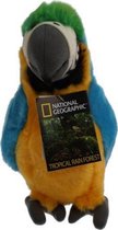 National Geographic Knuffelpapegaai 26 Cm Pluche Blauw