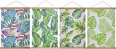 Schilderij DKD Home Decor Linnen Hout Lakens (4 pcs) (42 x 65 x 2.5 cm)