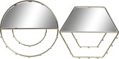 Spiegel DKD Home Decor Metaal Gouden (2 pcs) (27 x 3.5 x 27 cm)