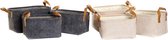 Basket spelset DKD Home Decor Polyester PVC (2 pcs)