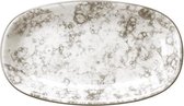 Serveerschaal Gourmet Ovaal Porselein Wit/Bruin (34 x 19,5 cm)