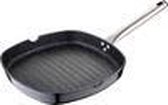 Grill pan 28x28x4.3cm aluminium gesmede inductie neon zwarte sg