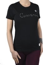 Converse Essentials Leopard Tee 10005616-A01, Vrouwen, Zwart, t-shirts, maat: XS EU