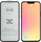 9H 5D volledige lijm Volledig scherm gehard glasfilm voor iPhone 13 mini (zwart)