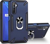 Voor Realme 6 PC + TPU-beschermhoes met 360 graden draaibare ringhouder (koningsblauw)