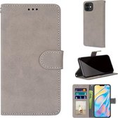 Retro Frosted Horizontale Flip PU Lederen Case met Houder & Kaartsleuven & Portemonnee & Fotolijst Voor iPhone 13 mini (Grijs)