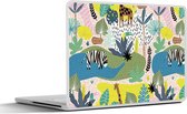 Laptop sticker - 14 inch - Jungle - Natuur - Kleuren - 32x5x23x5cm - Laptopstickers - Laptop skin - Cover