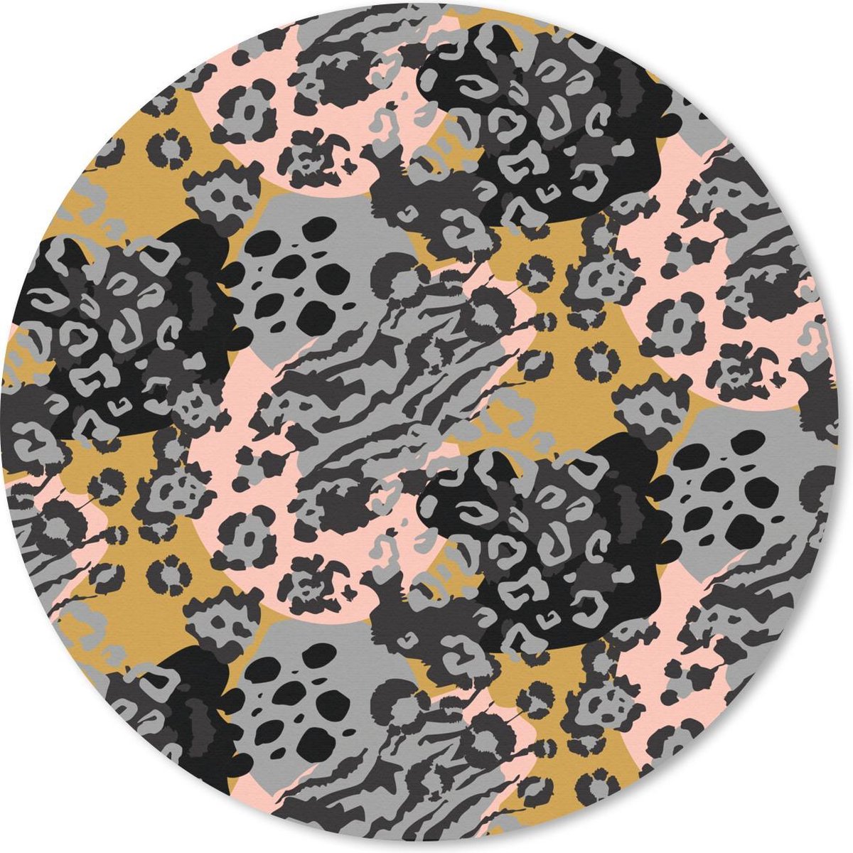 Muismat rond 30x30 cm - Mousepad Patronen - Dieren - Panterprint - Ronde muismatten