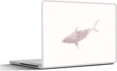 Laptop sticker - 14 inch - Haai - Roofdieren - Waterverf - 32x5x23x5cm - Laptopstickers - Laptop skin - Cover