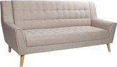 Sofa DKD Home Decor Grijs Polyester Linnen Traditioneel (200 x 80 x 90 cm)