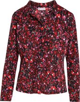 Cassis - Blouse in T-shirtstof met bloemenprint - Rood