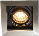 LED 5.5W Inbouwspot | dimbaar | zwart | zilver | vierkant - 4000K - Naturel wit (840)