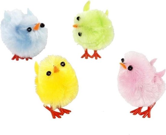 Pluche witte kippen/hanen knuffel van 23 cm met 12x stuks mini kuikentjes  gekleurd 3... | bol.com
