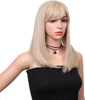 Pruiken dames / Synthetic fiber lace wig-Linda 16 INCH  #M2688