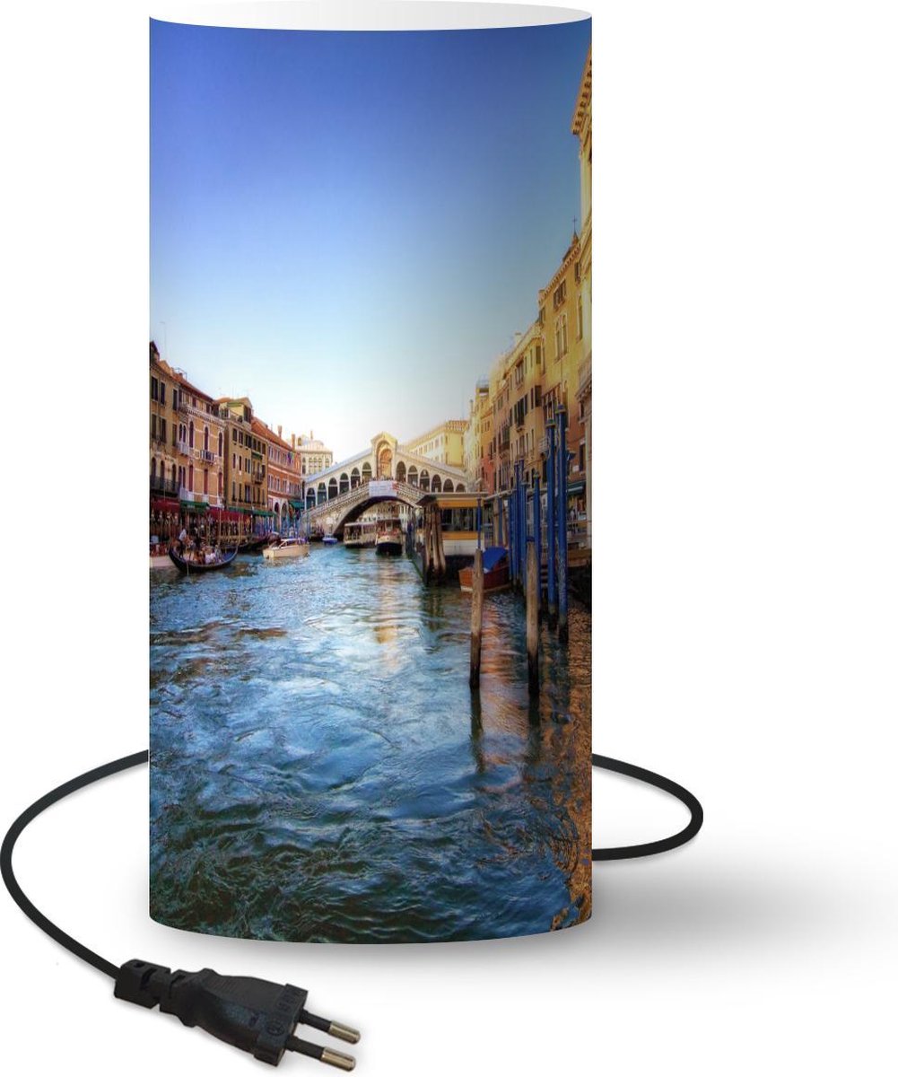 Lamp - Nachtlampje - Tafellamp slaapkamer - Venetië - Brug - Italië - 33 cm hoog - Ø15.9 cm - Inclusief LED lamp
