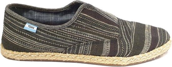 Toms Palmera Dames Espadrilles 10007863 Black Metallic Stripe Maat 41