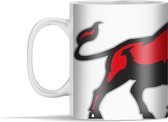 Mok - een rode stier - 350 ml - Beker