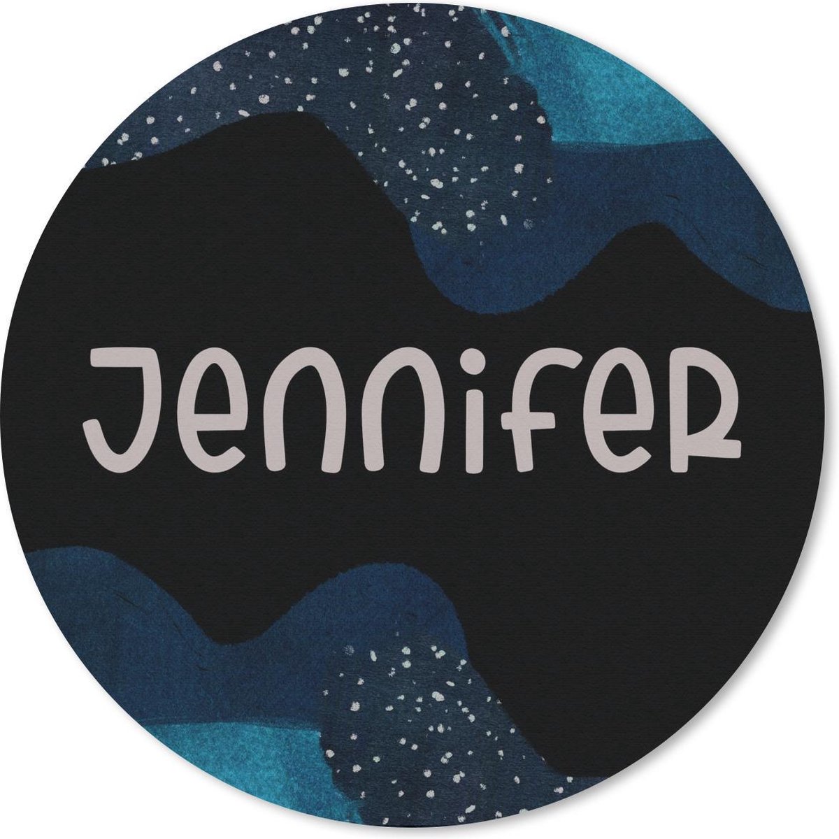 Muismat rond 40x40 cm - Mousepad Jennifer - Pastel - Meisje - Ronde muismatten