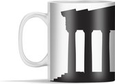 Mok - Een silhouet illustratie van Het Parthenon - 350 ml - Beker