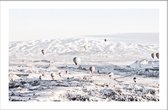 Walljar - Snow Balloons - Muurdecoratie - Poster