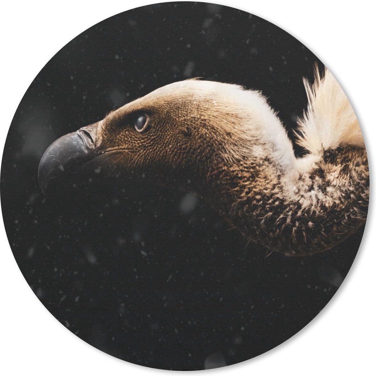 Muismat rond 50x50 cm - Mousepad Gier - Wit - Zwart - Ronde muismatten