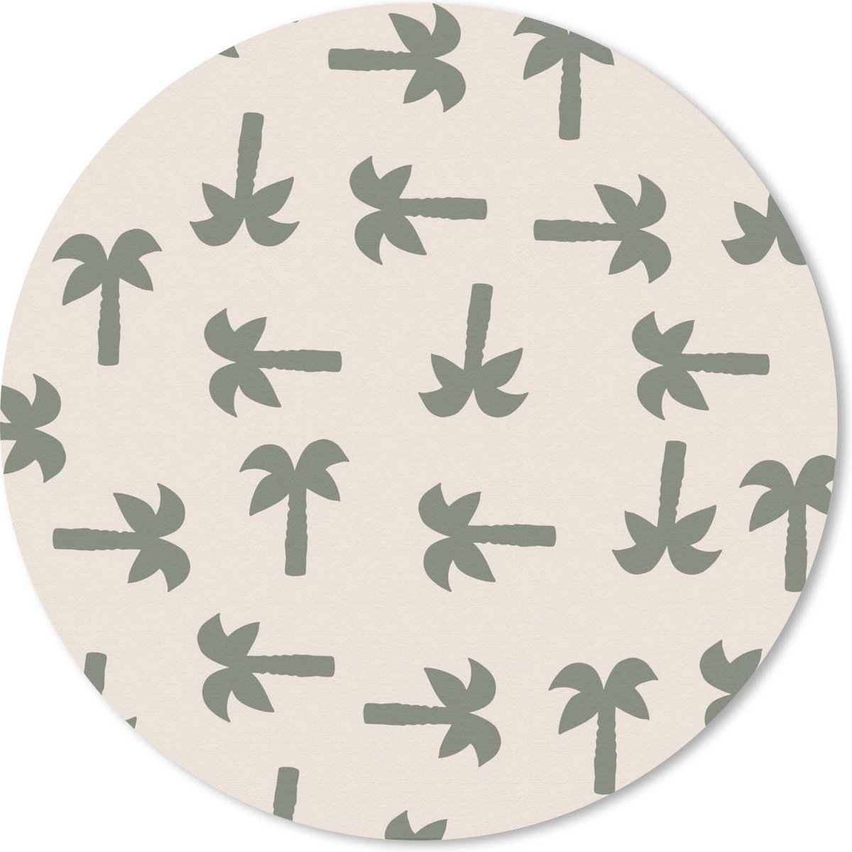 Muismat rond 40x40 cm - Mousepad Palmboom - Pastel - Patronen - Ronde muismatten