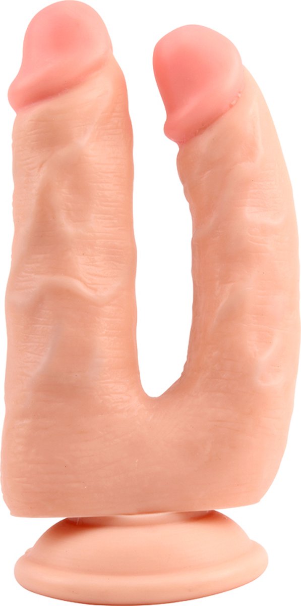 Goedkoopste Dildo's met zuignap voor dubbele penetratie Bromeo - beige