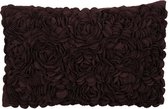 Hoyz | Kussen Bed Of Roses Bruin | 30 X 50 | Sierkussen Voor Woonkamer Of Slaapkamer