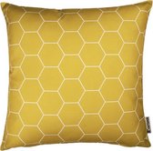 Hoyz | Honeycomb Outdoor Warm Geel Kussen | 47 X 47 | Sierkussen Voor Woonkamer Of Slaapkamer