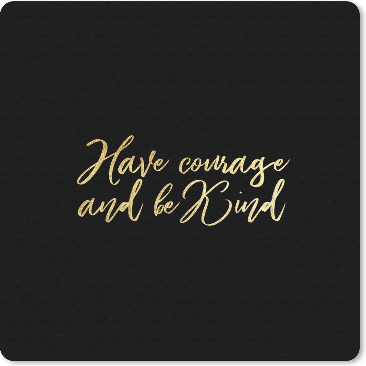 Muismat 30x30 cm - Mousepad Quotes - Zefvertrouwen - Goud - Zwart - Muismatten