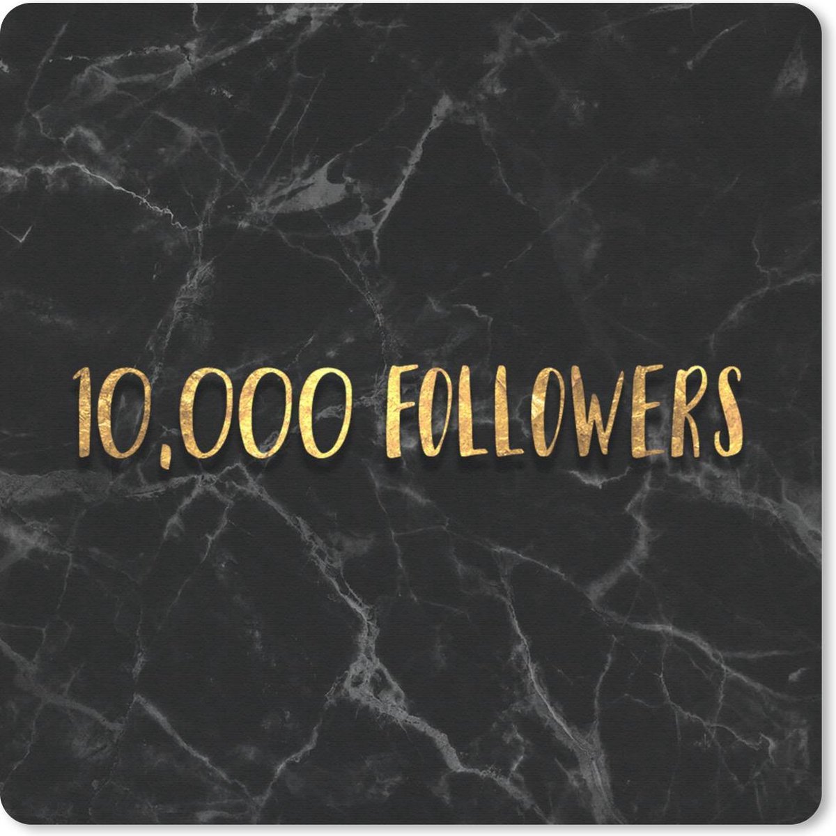 Muismat 30x30 cm - Mousepad Social Media - Instagram - Goud - Marmer print - Muismatten