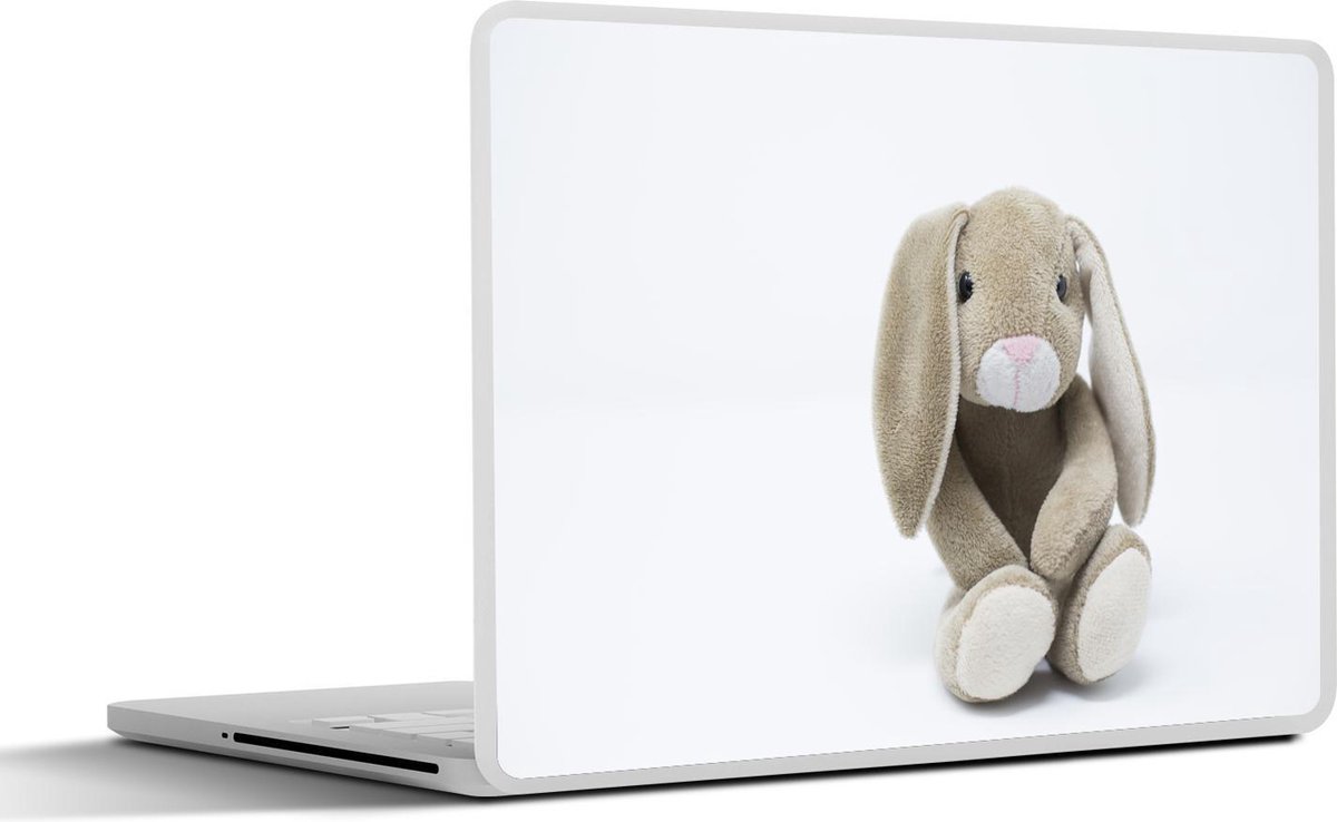 Afbeelding van product SleevesAndCases  Laptop sticker - 10.1 inch - Knuffel - Konijn - Wit