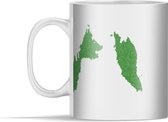 Mok - een groene kaart van Maleisië - 350 ml - Beker