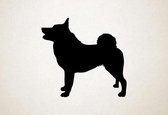 Silhouette hond - Norwegian Elkhound - Noorse elandhond - XS - 25x27cm - Zwart - wanddecoratie