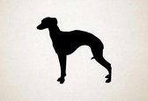 Silhouette hond - Whippet - S - 45x50cm - Zwart - wanddecoratie